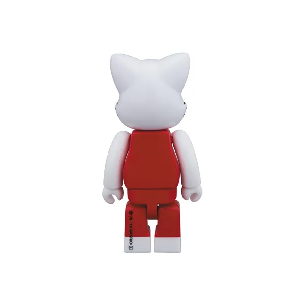 BE@RBRICK Nyabrick Hello Kitty Red Overalls Ver. White-4