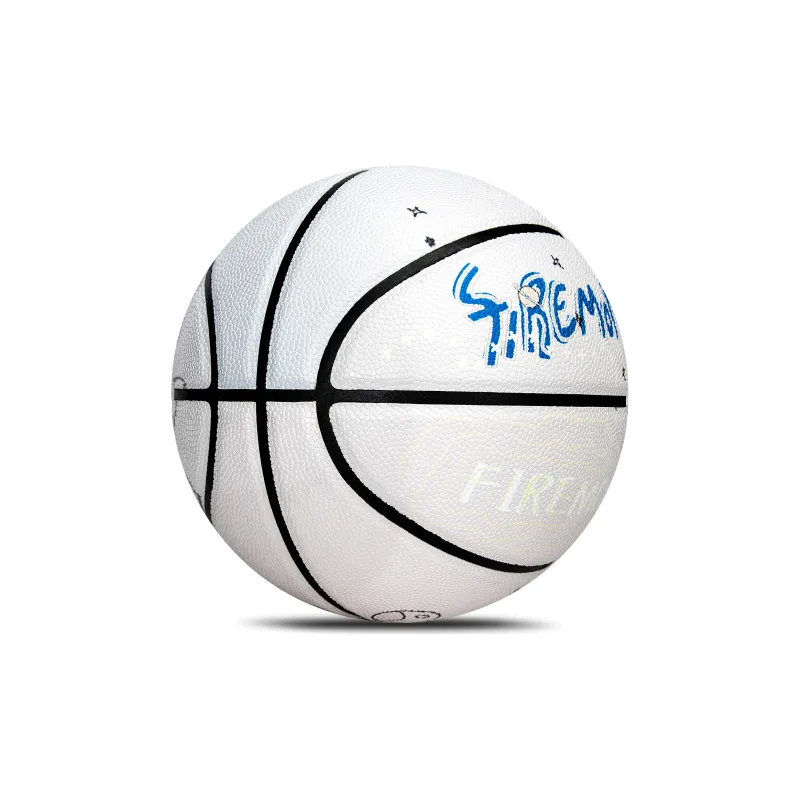 FireMonkey x Kuangmi PU Basketball White Size 7 Training Unisex-3