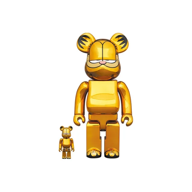 BE@RBRICK GARFIELD GOLD CHROME Ver. 1000% - POIZON