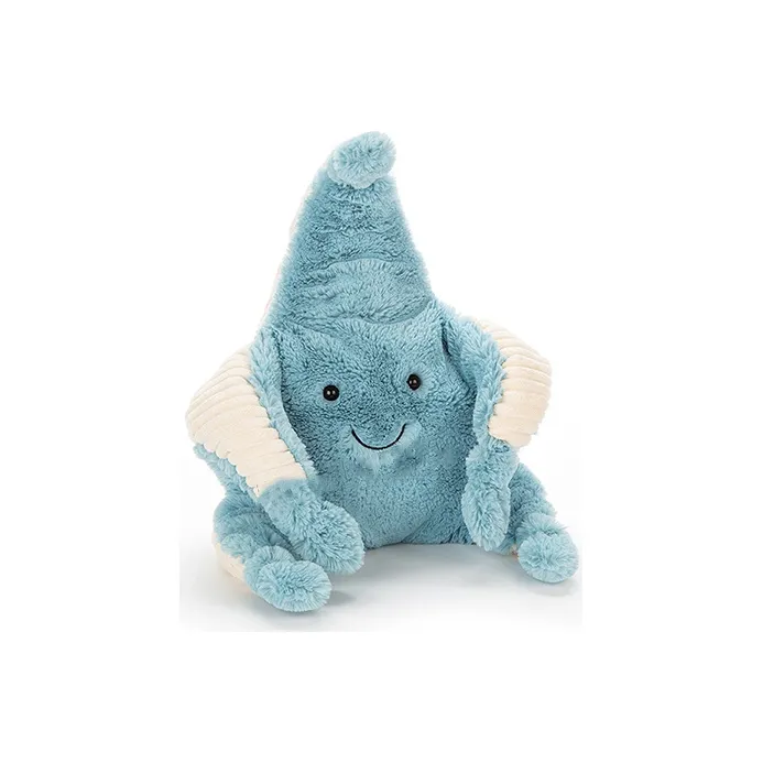 JELLYCAT Ocean Series Animal Starfish Skye Sky Blue Dolls Plush Doll 34cm High-1