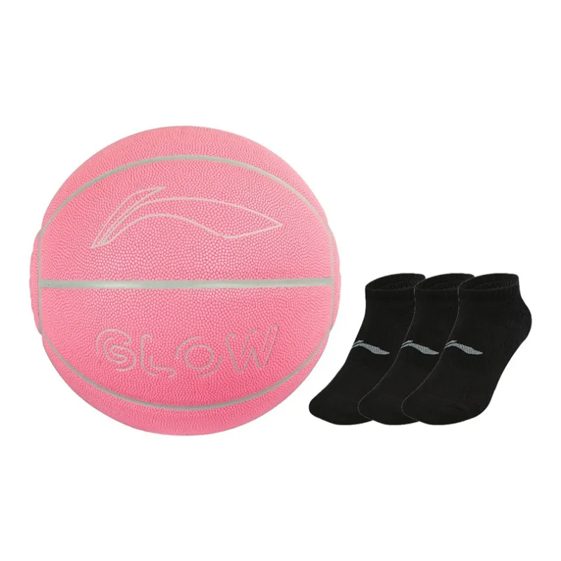 LiNing Badfive PU Basketball Pink Size 7 Glow In The Dark Unisex-18