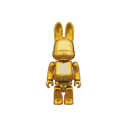 BE@RBRICK Rabbrick Chrome Of 3 GOLD/PINK/SILVER