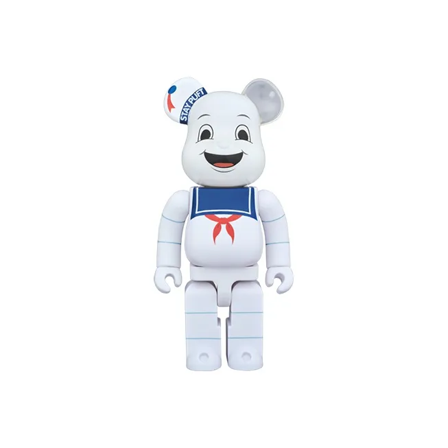 BE@RBRICK Stay Puft Marshmallow Man White Chrome Ver.-0