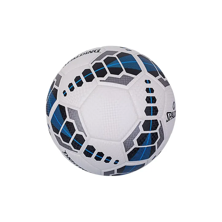 SPALDING Competition Balls Size 5 Soccer PU Hand Stitched Soccer Ball Unisex White Blue Black-4