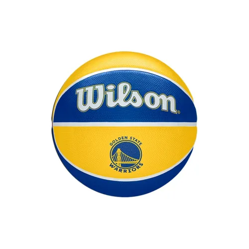 Wilson NBA Series Rubber Basketball Yellow Blue Multicolor Size 7 Ball Training Unisex