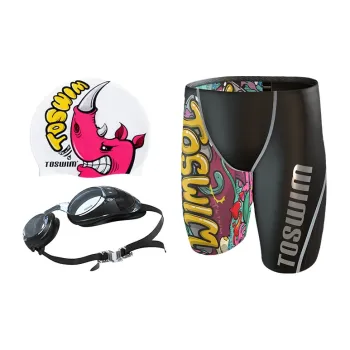 TOSWIM Swimming Sets Polyamide Nylon Elastane Surfing Men's M L XL 2XL 3XL 4XL