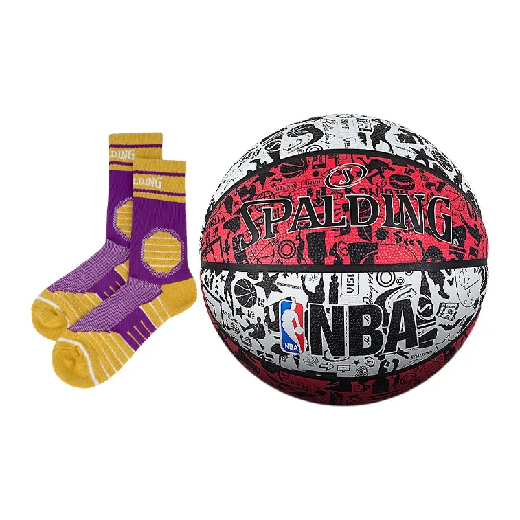 SPALDING Graffiti Rubber Basketball Red Size 7 Training Unisex-8