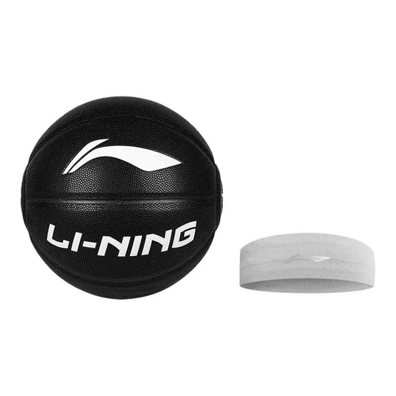 LiNing Badfive PU Basketball Black Size 7 Ball Training Competition Unisex-15