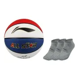 Basketball+3 Pack Gray Socks