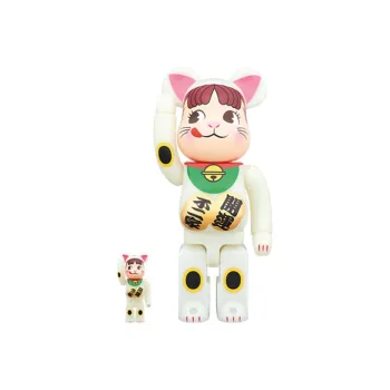 BE@RBRICK Peko Chan Beckoning Cat White