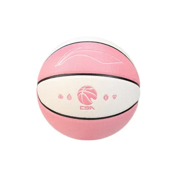 LiNing CBA Collection PU Basketball Pink White Size 7 Training Unisex