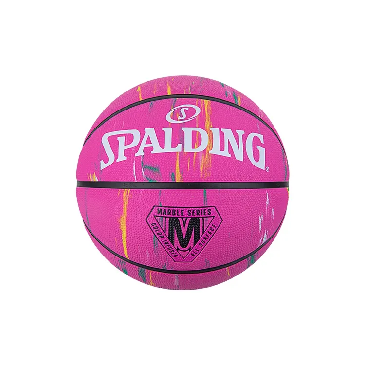 SPALDING Marble print Collection Rubber Basketball Stone Pink Size 7 Training-3
