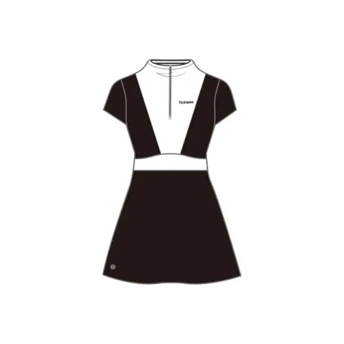 TOSWIM Swim Dresses & Skirts Women's Sweet White/Black Skirt