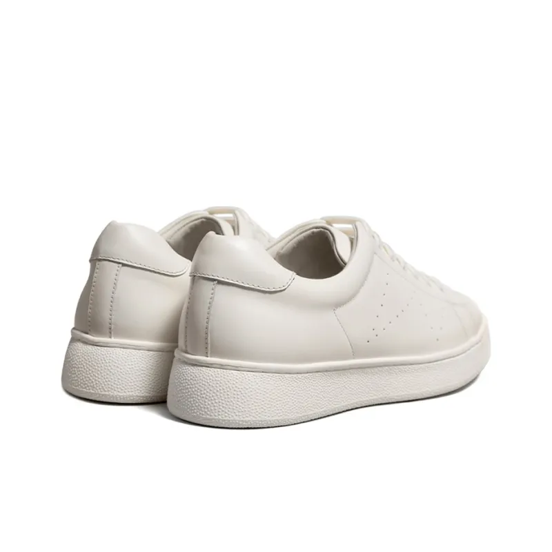 THOM WILLS Casual White Sneakers Low Top Skateboard Shoes Women's Ecru-3