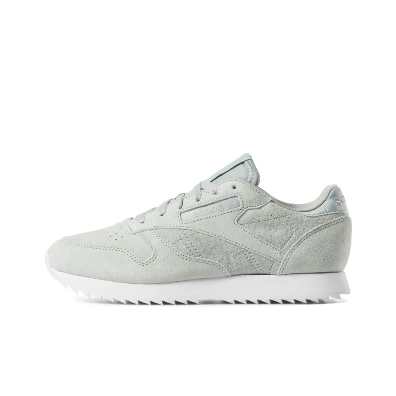 Reebok Classic Leather Running Shoes Women's Low-Top Mint Green-0