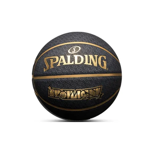SPALDING Rubber Basketball Black Size 7 Ball Training