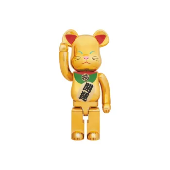 BE@RBRICK Beckoning Cat Gold