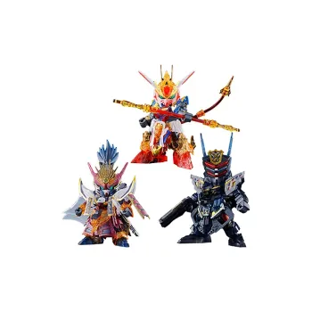 BANDAI SD World Heroes Goku/Oda Nobunaga/Sheriff Set Multicolor Transparent Model Kits 10cm
