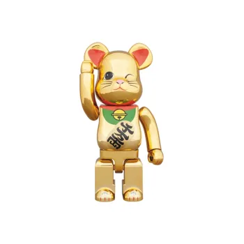 BE@RBRICK Beckoning Cat Gold Plating Four Gold