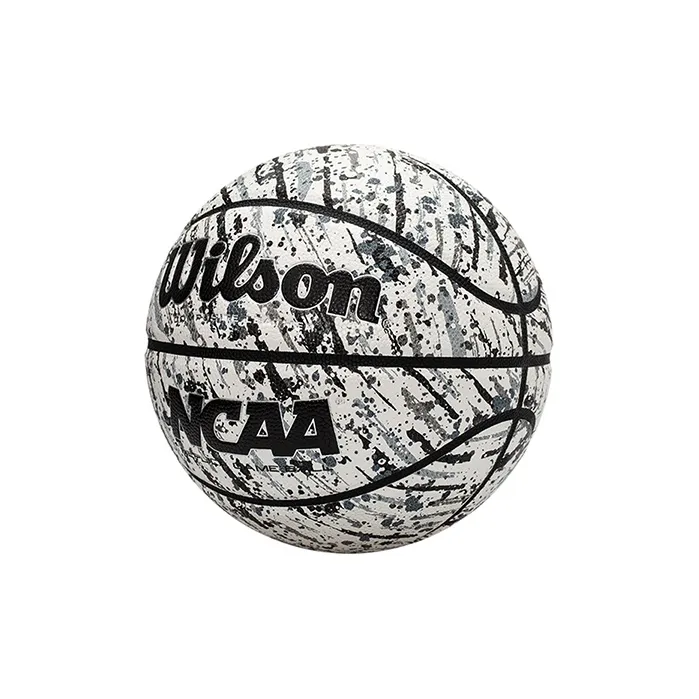 Wilson NCAA Collection WTB8070IB07CN PU Basketball Black And White Ink Splatter Print Size 7 Training Match Unisex-2