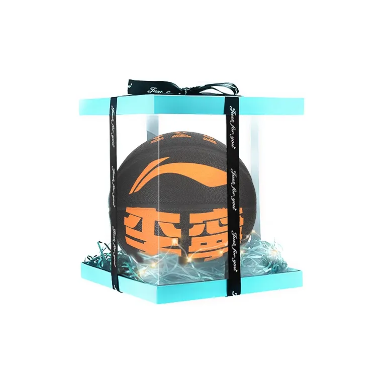 LiNing Color Street Collection Moisture Absorbing Leather Basketball Black Size 7 Street Training Unisex-6