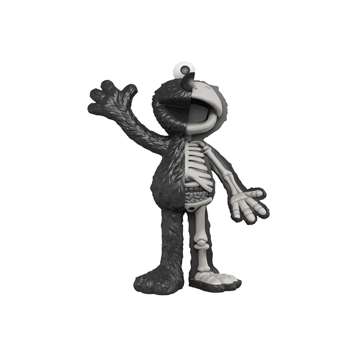 Mighty Jax XXRAY ELMO Sesame Street Semi Anatomy Black Limited Trendy Figures 22cm-0