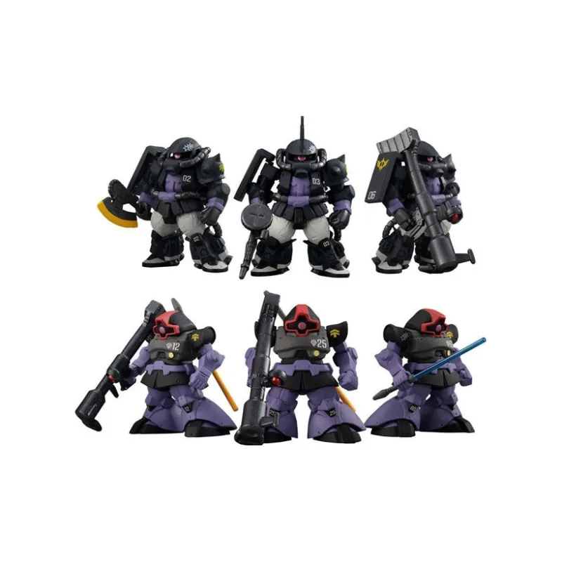 BANDAI Zaku PB Limited Food Play FW CORE Black Triple Star Zaku II Daio Set Assembled Models 5.5cm-0
