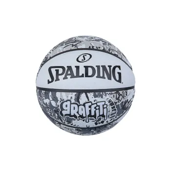 SPALDING Graffiti Rubber Basketball Gray White Size 7 Training Unisex