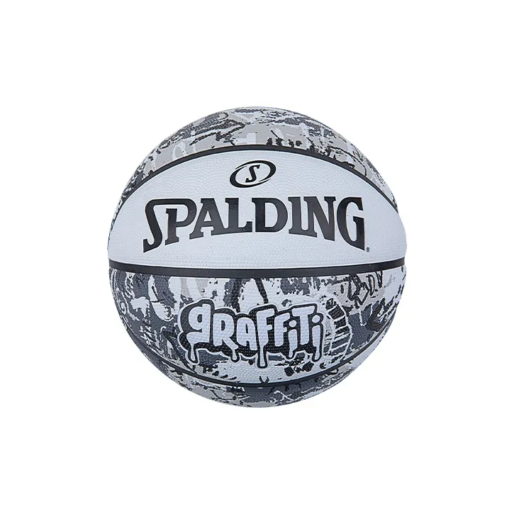 SPALDING Graffiti Rubber Basketball Gray White Size 7 Training Unisex-0