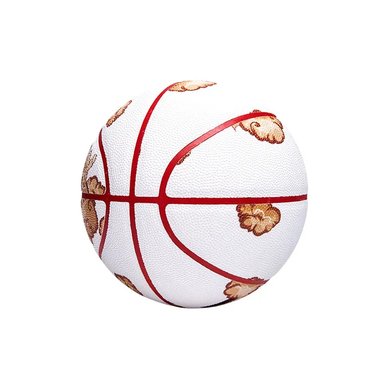 FireMonkey Microfiber Leather Basketball White Size 7 Training Unisex-3