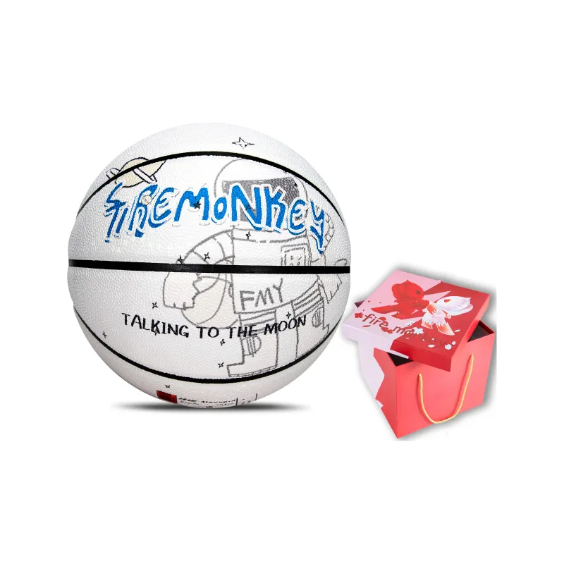 FireMonkey x Kuangmi PU Basketball White Size 7 Training Unisex-5