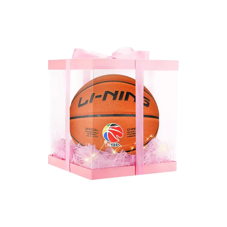 LiNing CBA Collection LBQK857 1 PU Basketball Brown Size 7 Training Unisex-8
