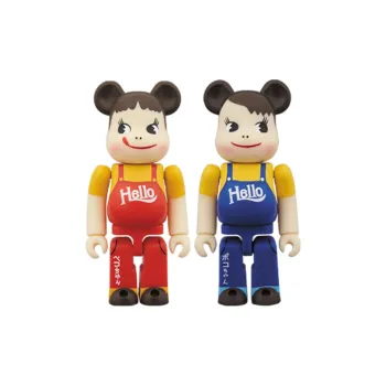 BE@RBRICK Peko chan & Poco chan Vintage Hello Version 2