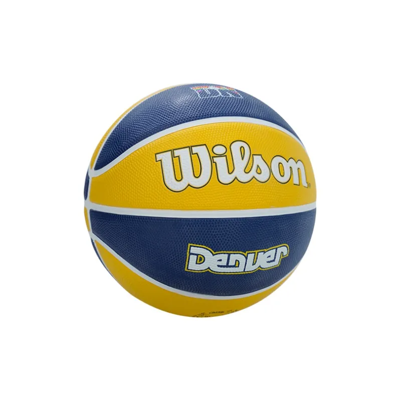 Wilson NBA Series Rubber Basketball Yellow Blue Size 7 Ball Training Unisex-1