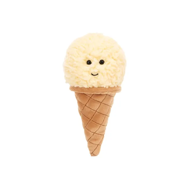 JELLYCAT Fun Food Collection Enchanting Vanilla Ice Cream Dolls Plush Doll 18CM High-0