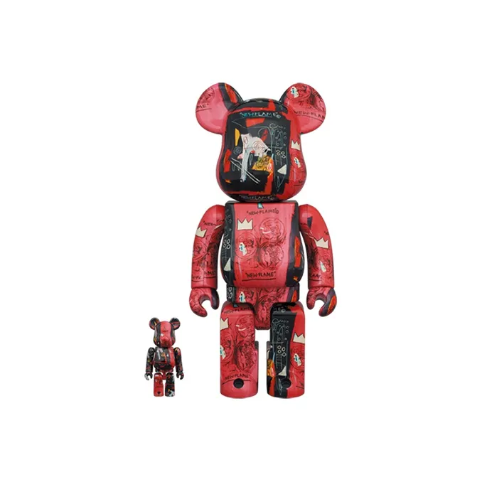 BE@RBRICK Andy Warhol x JEAN MICHEL BASQUIAT Doll 100%+400%/1000% Unisex-0