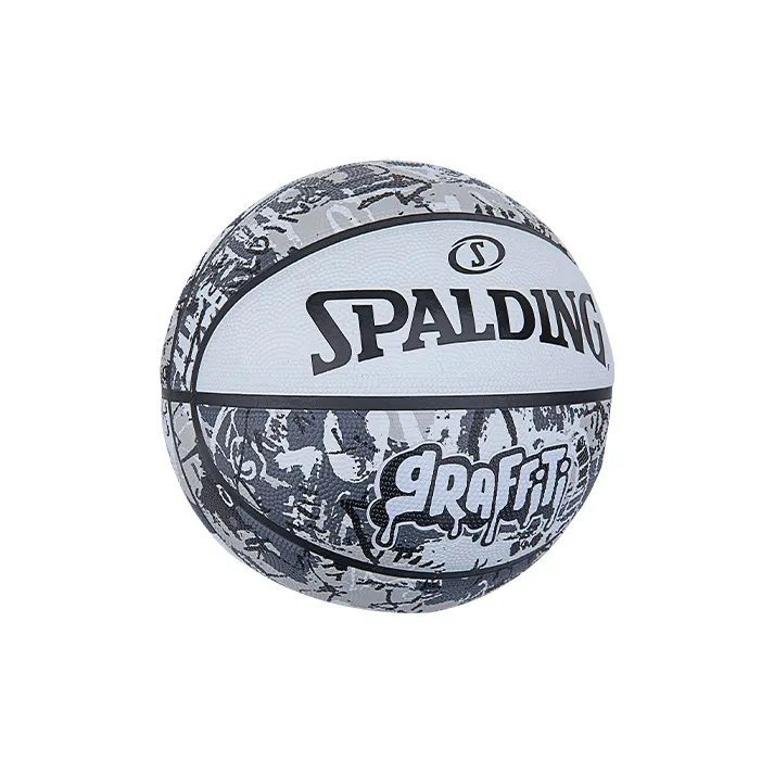 SPALDING Graffiti Rubber Basketball Gray White Size 7 Training Unisex-2