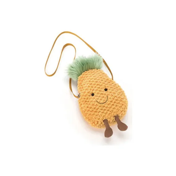 JELLYCAT Gourmet Collection Fruit Joyful Pineapple Yellow Dolls Plush Doll 33cm Height-3
