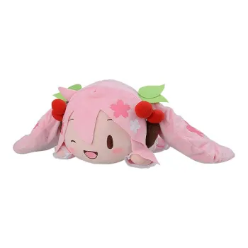 SEGA Hatsune Miku Sakura Hatsune Relax And Close Your Eyes. Dolls Plush Doll 15cm High