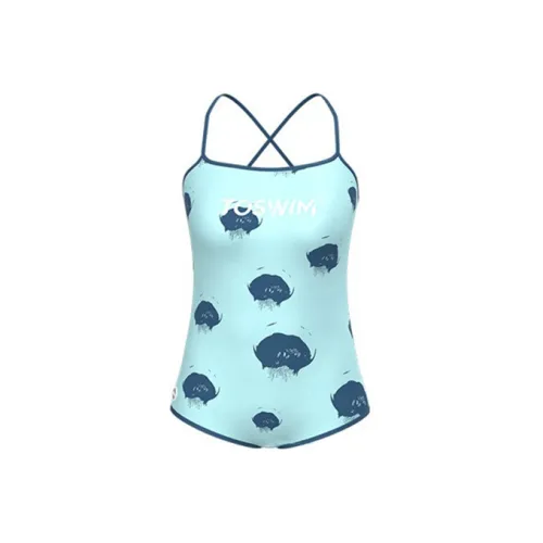 TOSWIM One-Piece Swimsuits Women's Blue Jellyfish