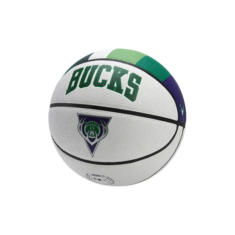 Wilson NBA Series PU Basketball White Green Size 7 Ball Training-1