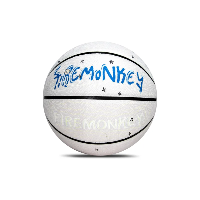 FireMonkey x Kuangmi PU Basketball White Size 7 Training Unisex-1