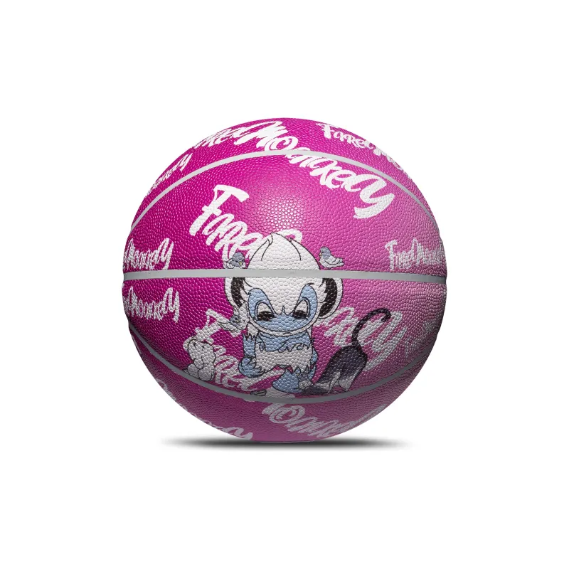 FireMonkey x Kuangmi Microfiber Leather Basketball Pink Purple Size 7 Training Unisex-0