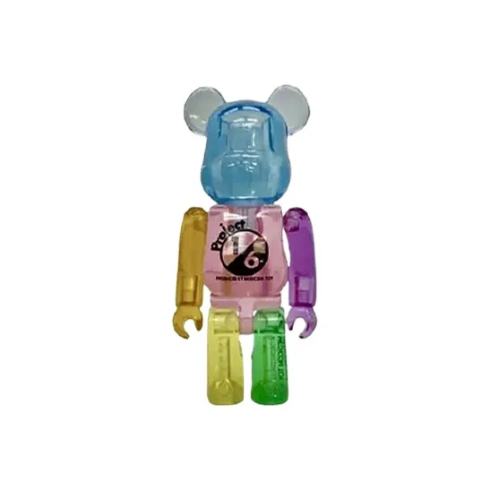 BE@RBRICK Project 1/6 JELLYBEAN Jelly Rainbow 2 Pack Set 100% Hang Tag Box 100%-2