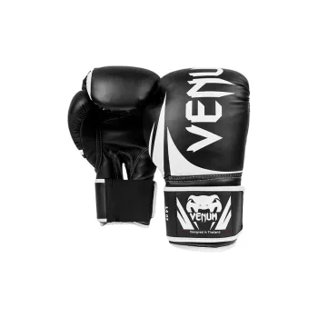 VENUM Boxing Gloves PU Leather Unisex Black White