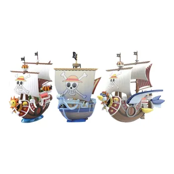 BANDAI One Piece Wanli Sunshine & Gold Going Merry & Penguin Sunshine Model Kits