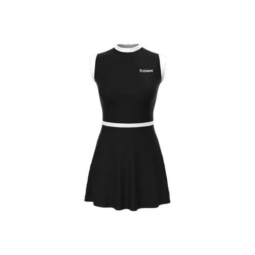 TOSWIM Swim Dresses & Skirts Women's Simple White And Black Skirt