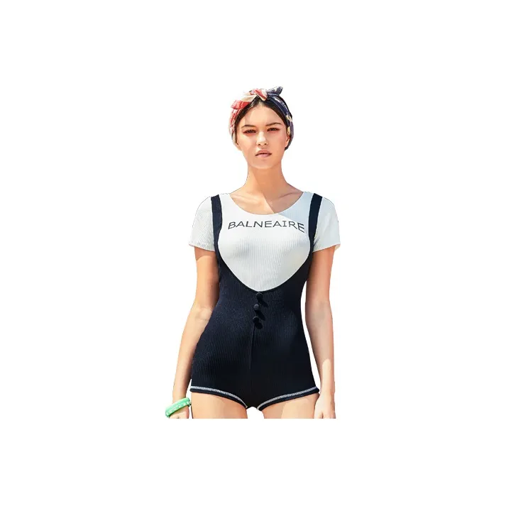 BALNEAIRE Little Black Dress One-Piece Swimsuits Women's Black-1
