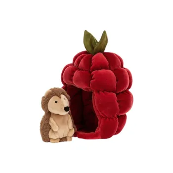 JELLYCAT Forest Animal Collection Raspberry Hedgehog Dolls Plush Doll 18cm High