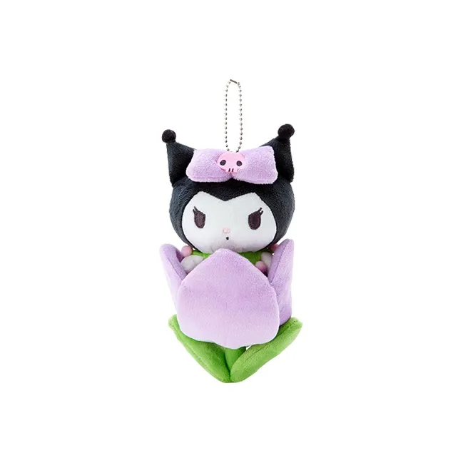 Sanrio Kuromi Flower Styling Dolls Plush Pendant 16.7cm Height-0